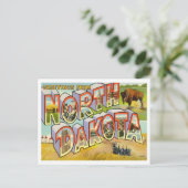 Carte postale North Dakota Big Letters (Debout devant)