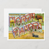 Carte postale North Dakota Big Letters (Devant / Derrière)