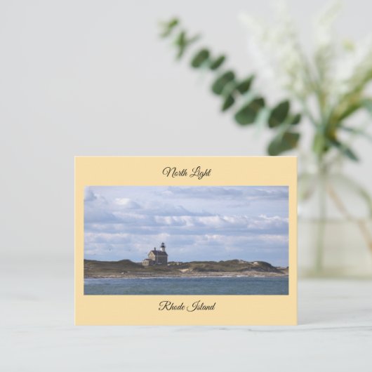 Carte Postale North Light Lighthouse Rhode Island Postcard (Debout devant)