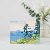 Carte Postale North Woods Club, Adirondacks, peinture célèbre, (Debout devant)