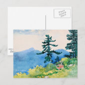 Carte Postale North Woods Club, Adirondacks, peinture célèbre, (Devant / Derrière)