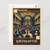 Carte Postale Northampton, Massachusetts | VINTAGE (Devant / Derrière)