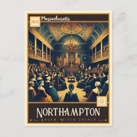 Carte Postale Northampton, Massachusetts | VINTAGE (Devant)