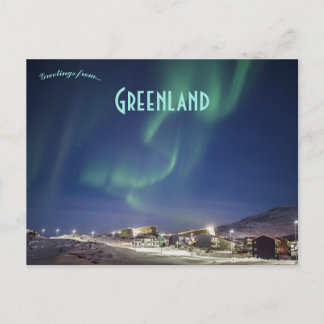 Carte Postale Northern Lights Above Nuuk Greenland