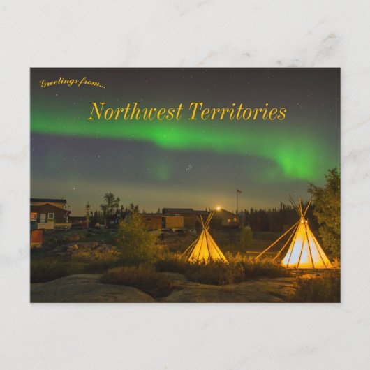 Carte Postale Northern Lights Northwest Territories Canada (Devant)