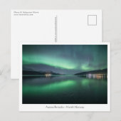 Carte Postale Northern Lights Norvège (Devant / Derrière)