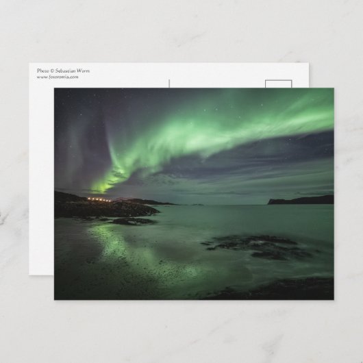 Carte Postale Northern Lights Norvège (Devant / Derrière)
