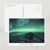 Carte Postale Northern Lights Norvège (Devant / Derrière)