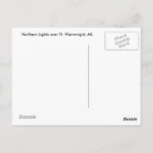 Carte Postale Northern Lights over Ft. Wainwright, AK (Dos)