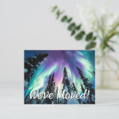 Carte Postale Northern Lights Winter Forest Nous avons déplacé l (Debout devant)
