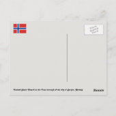 Carte Postale Norvège, église en bois debout de Fantoft, Fana, B (Dos)