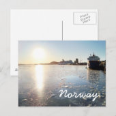 Carte Postale Norvège Glace (Devant / Derrière)