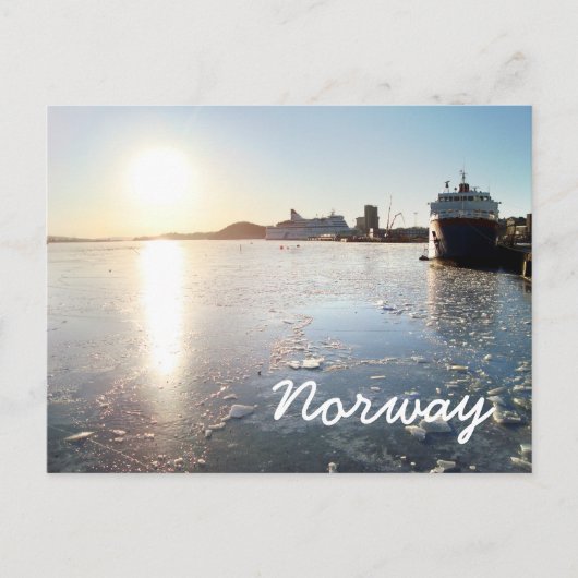 Carte Postale Norvège Glace (Devant)