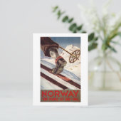 Carte Postale Norvège - La maison du ski (Debout devant)