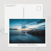 Carte Postale Norvège Lofoten (Devant / Derrière)