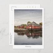 Carte Postale Norvège Maison peinte en rouge (Devant / Derrière)