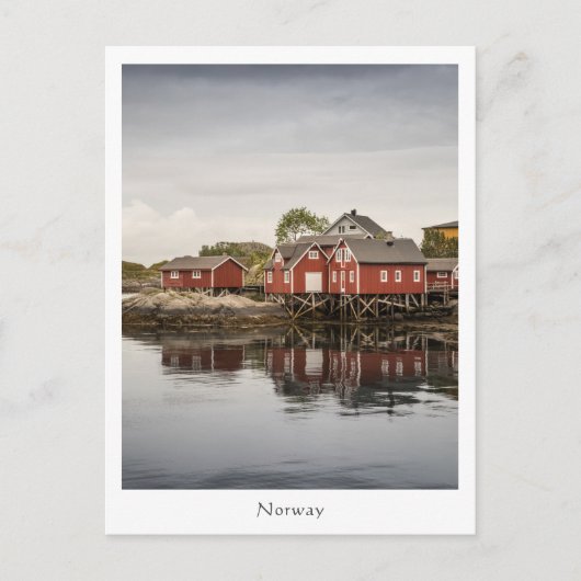 Carte Postale Norvège Maison peinte en rouge (Devant)
