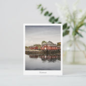 Carte Postale Norvège Maison peinte en rouge (Debout devant)