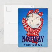 Carte Postale Norvège, une poignée de plaisir (Devant / Derrière)