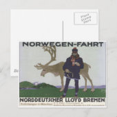 Carte Postale Norvgen Fahrt vintage (Devant / Derrière)