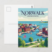 Carte Postale Norwalk Connecticut (Devant / Derrière)