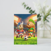 Carte Postale Norwegian cod versus Senegal thieboudienne fish so (Debout devant)