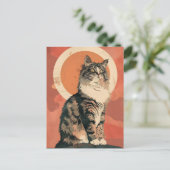 Carte Postale Norwegian Forest Cat Art Moderne (Debout devant)
