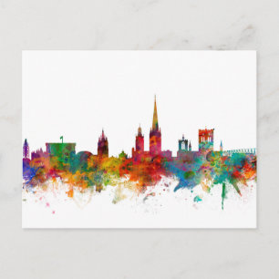 Carte Postale Norwich England Skyline