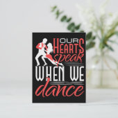 Carte Postale Nos Coeurs Parlent Quand Nous Dansons Salsa (Debout devant)