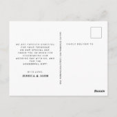 Carte Postale Nos coeurs sont le Merci Mariage photo complet (Dos)