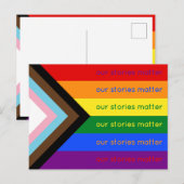 Carte Postale Nos Histoires Comptent Fierté Gay Intersection Arc (Devant / Derrière)
