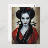 Carte Postale Nosferatu Geisha | Portrait D'Un Vampire (Devant / Derrière)