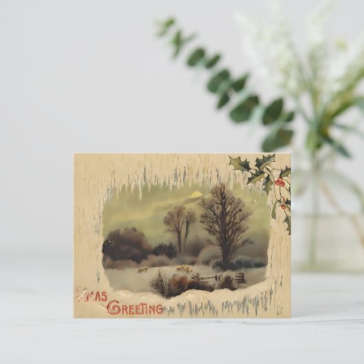 Carte Postale Nostalgic Victorian Winter Night (Debout devant)