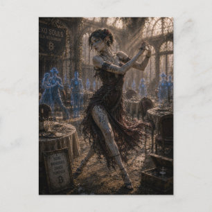 Carte Postale Nostalgie / Danseur de tango / Vieux restaurant