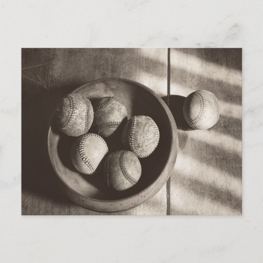 Carte Postale Nostalgie du baseball - Baseballs (Devant)