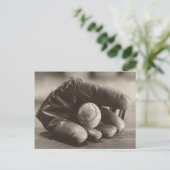 Carte Postale Nostalgie du baseball - Mitt et Baseball (Debout devant)