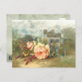 Carte Postale nostalgie rose (Devant / Derrière)