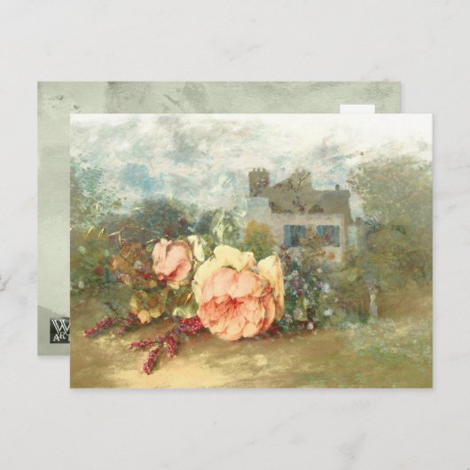 Carte Postale nostalgie rose (Devant / Derrière)