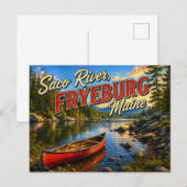 Carte postale nostalgique de Fryeburg dans le Main (Devant / Derrière)