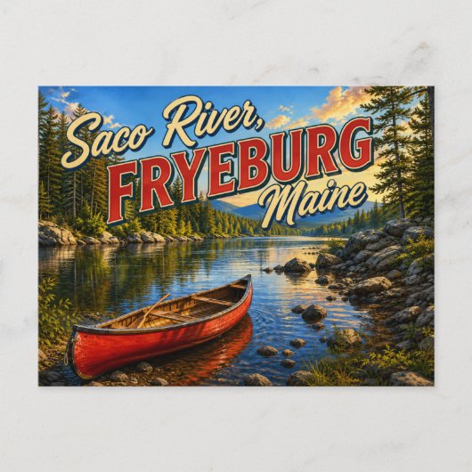 Carte postale nostalgique de Fryeburg dans le Main (Devant)
