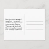 Carte postale nostalgique de "Merci !" (Dos)