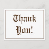 Carte postale nostalgique de "Merci !" (Devant)