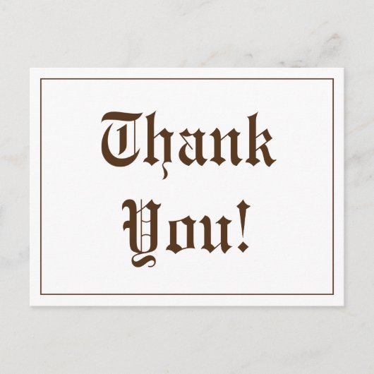 Carte postale nostalgique de "Merci !" (Devant)