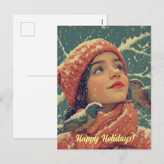 Carte postale Nostalgique de Noël (Devant / Derrière)