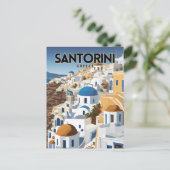 Carte Postale Nostalgique de Santorin Grèce (Debout devant)
