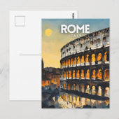 Carte Postale Nostalgique des voyages à Rome (Devant / Derrière)