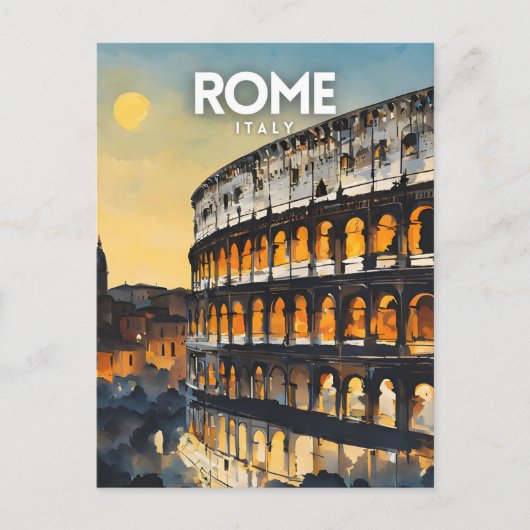 Carte Postale Nostalgique des voyages à Rome (Devant)