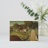Carte postale Nostalgique Grant Woods Painting (Debout devant)
