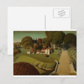 Carte postale Nostalgique Grant Woods Painting (Devant / Derrière)