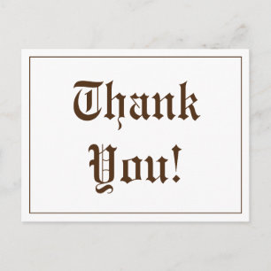 Carte postale nostalgique "Merci !"